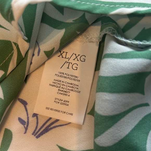 CAbi Green Floral Button-Up Blouse - Picture 8 of 13